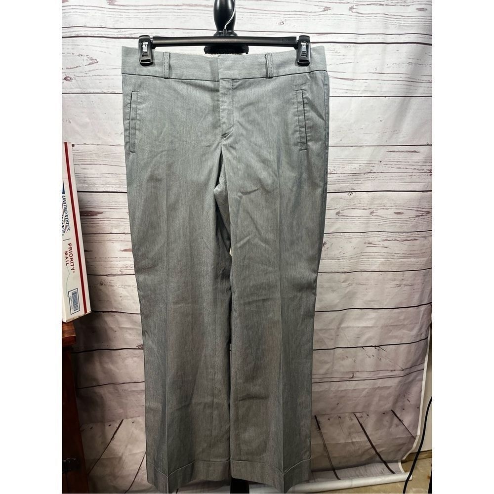 Banana Republic 10p martini fit gray slacks with white small pin stripe (#1948)